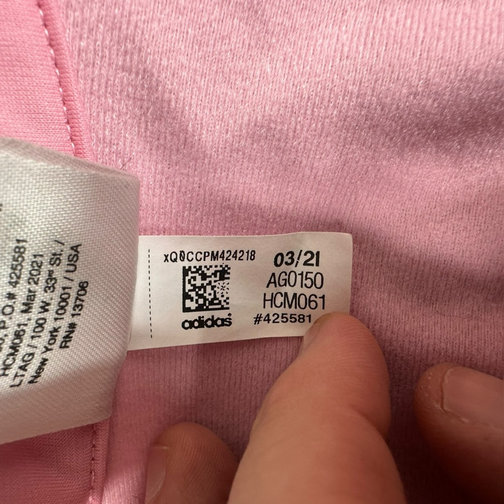 Adidas‎ Girls Baby 9 Months Pink Track Suit Jacket Pants Active Sports Stripes - Picture 11 of 13